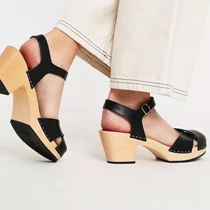 Swedish Hasbeens Mirja Sandal Black Size 40